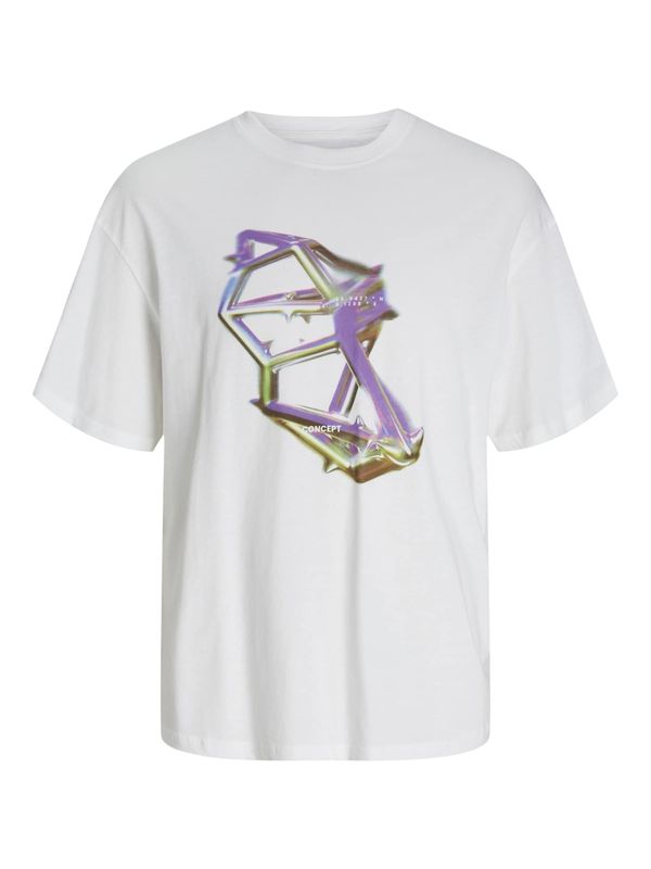 JACK & JONES JACK & JONES Majica 'FLOWER'  zelena / lila / bela