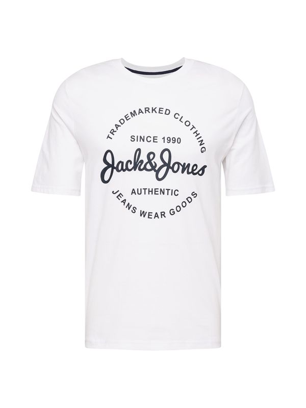JACK & JONES JACK & JONES Majica 'FOREST'  nočno modra / bela