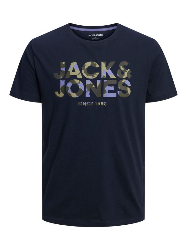 JACK & JONES JACK & JONES Majica 'James'  mornarska / kaki / svetlo lila