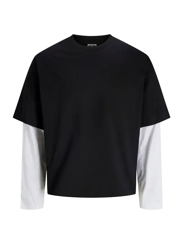 JACK & JONES JACK & JONES Majica 'JCOBIARRITZ'  črna / bela