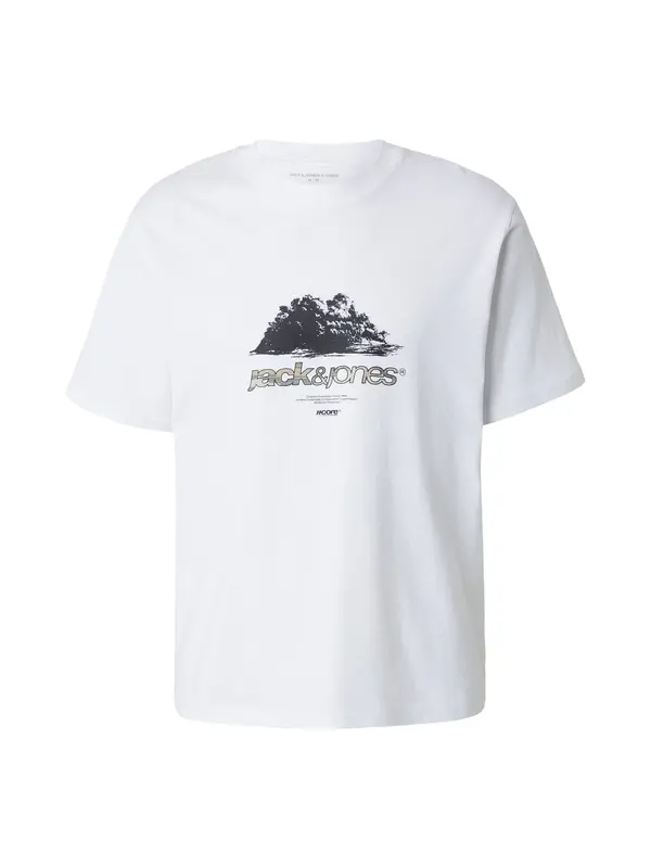 JACK & JONES JACK & JONES Majica 'JCOBREEZE'  brokat / črna / bela