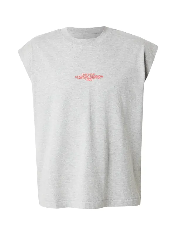 JACK & JONES JACK & JONES Majica 'JCOBREEZE'  svetlo siva / živo rdeča