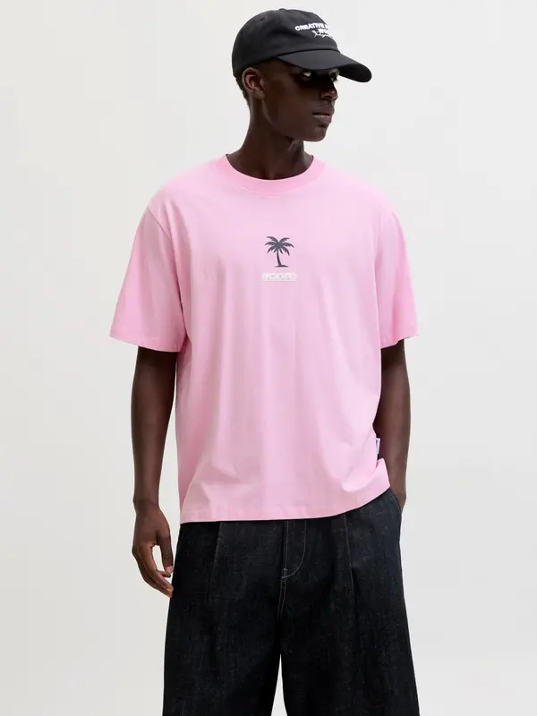 JACK & JONES JACK & JONES Majica 'JCOClub'  roza / črna / bela