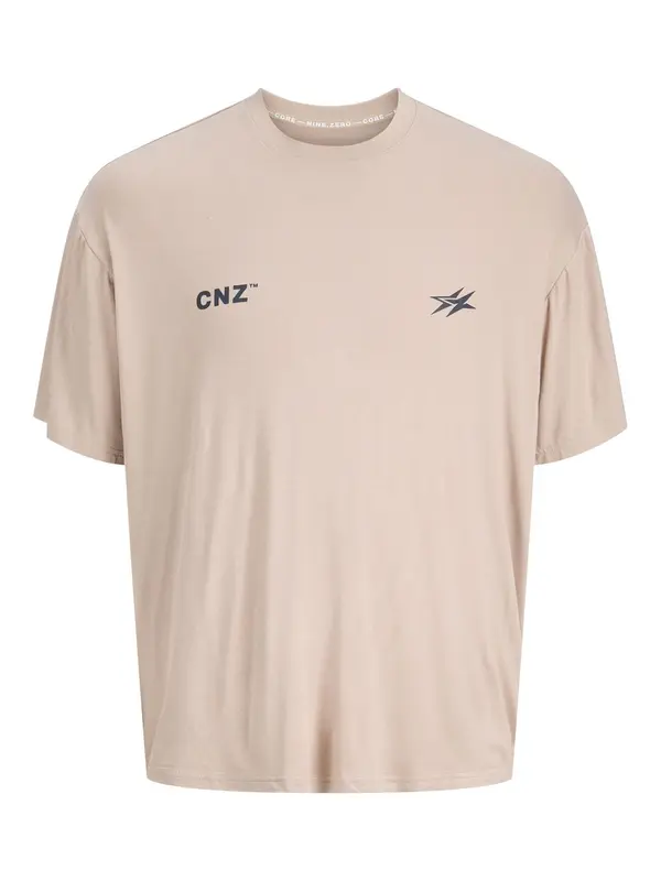 JACK & JONES JACK & JONES Majica 'JCOCNZ BERLIN'  greige / črna