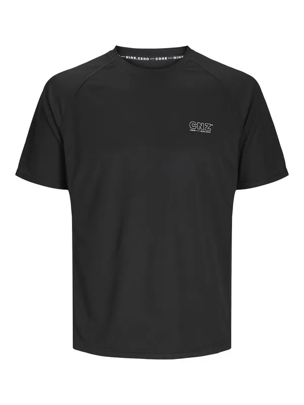 JACK & JONES JACK & JONES Majica 'JCOCNZ'  črna / bela