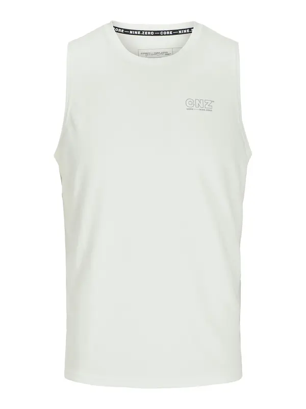 JACK & JONES JACK & JONES Majica 'JCOCnz'  siva / bela