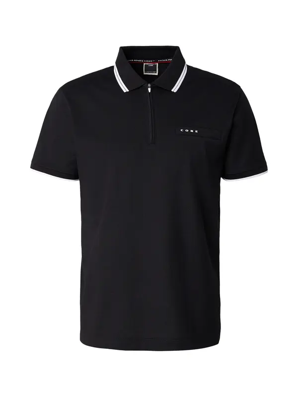 JACK & JONES JACK & JONES Majica 'JCOFUSION'  črna / bela