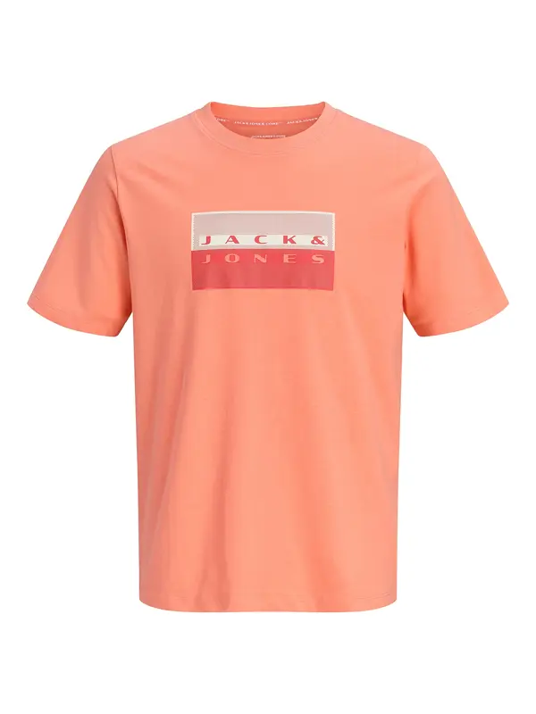 JACK & JONES JACK & JONES Majica 'JCOFusion'  korala / krvavo rdeča / bela