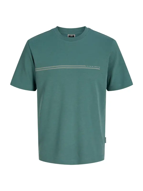 JACK & JONES JACK & JONES Majica 'JCOFUSION'  smaragd / off-bela