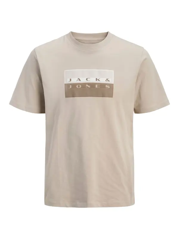 JACK & JONES JACK & JONES Majica 'JCOFusion'  svetlo rjava / temno siva / bela