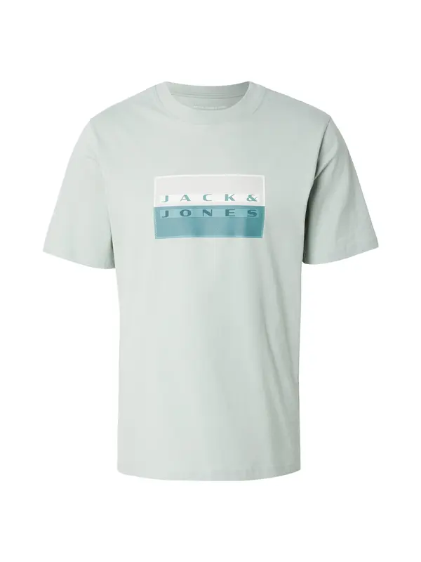 JACK & JONES JACK & JONES Majica 'JCOFUSION'  žad / pastelno zelena / bela