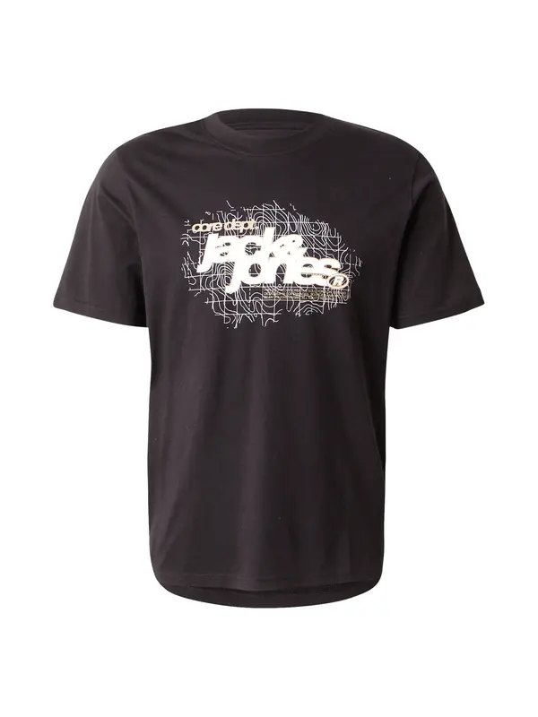JACK & JONES JACK & JONES Majica 'JCOGRID'  bež / črna / bela