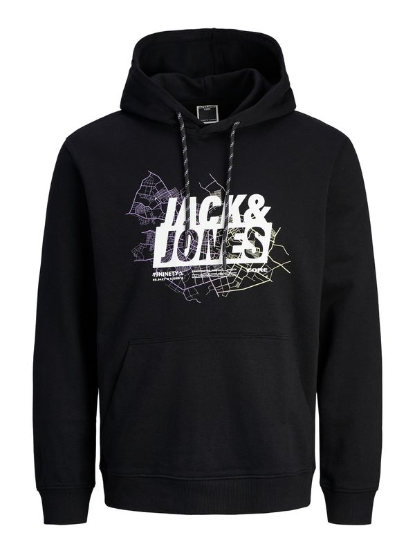 JACK & JONES JACK & JONES Majica 'JCOMap'  svetlo rumena / sivka / črna / bela