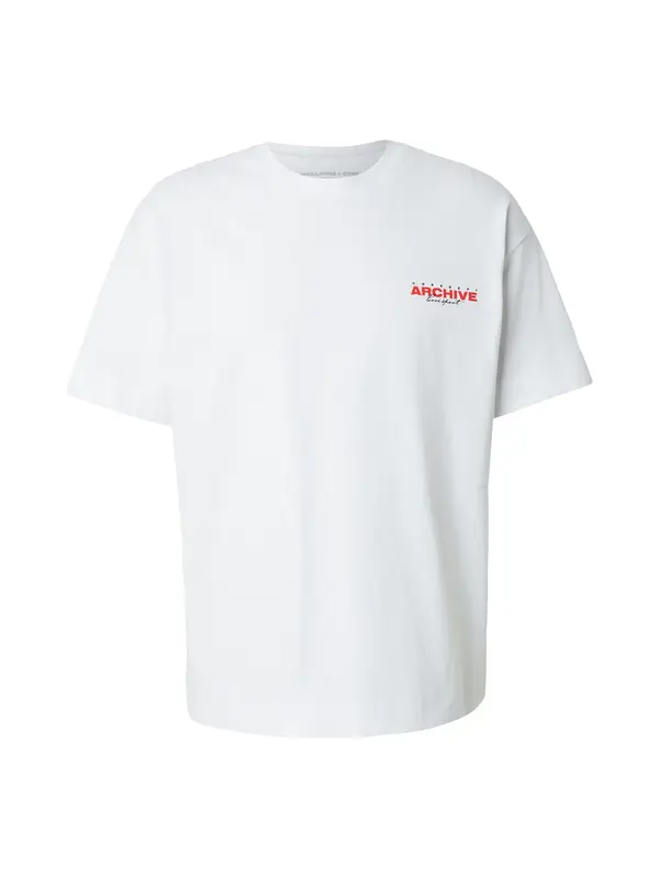 JACK & JONES JACK & JONES Majica 'JCOMINERAL'  rdeča / črna / bela
