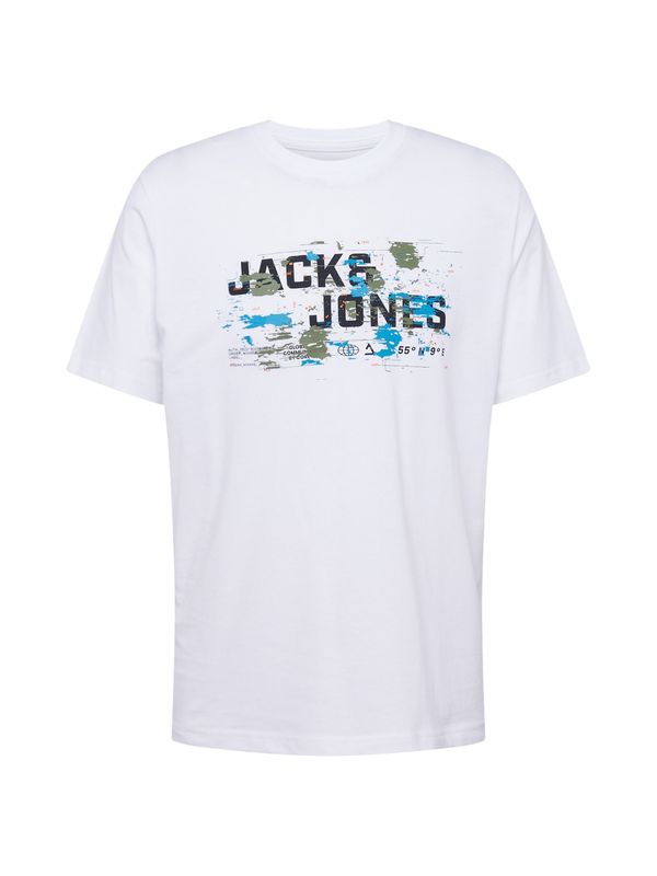 JACK & JONES JACK & JONES Majica 'JCOOUTDOOR'  azur / zelena / črna / bela