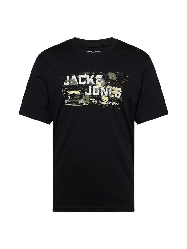 JACK & JONES JACK & JONES Majica 'JCOOUTDOOR'  pastelno rumena / oliva / črna / bela