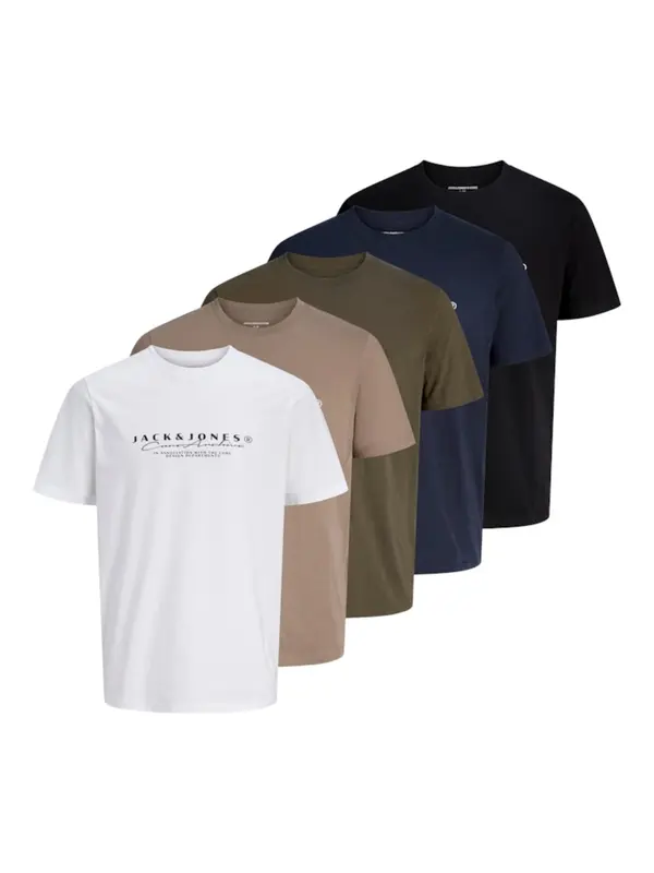 JACK & JONES JACK & JONES Majica 'JCOPOINT'  mornarska / brokat / oliva / bela