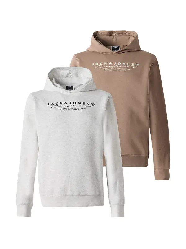 JACK & JONES JACK & JONES Majica 'JCOPOINT'  svetlo rjava / pegasto bela
