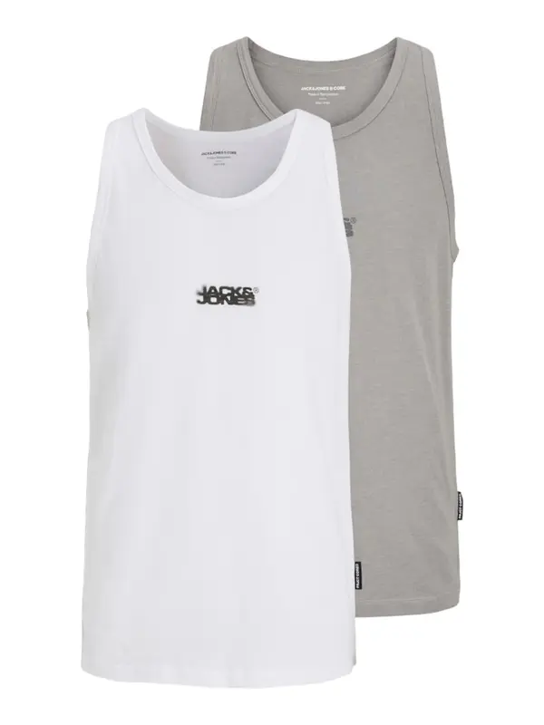 JACK & JONES JACK & JONES Majica 'JCOSago'  pegasto siva / bela