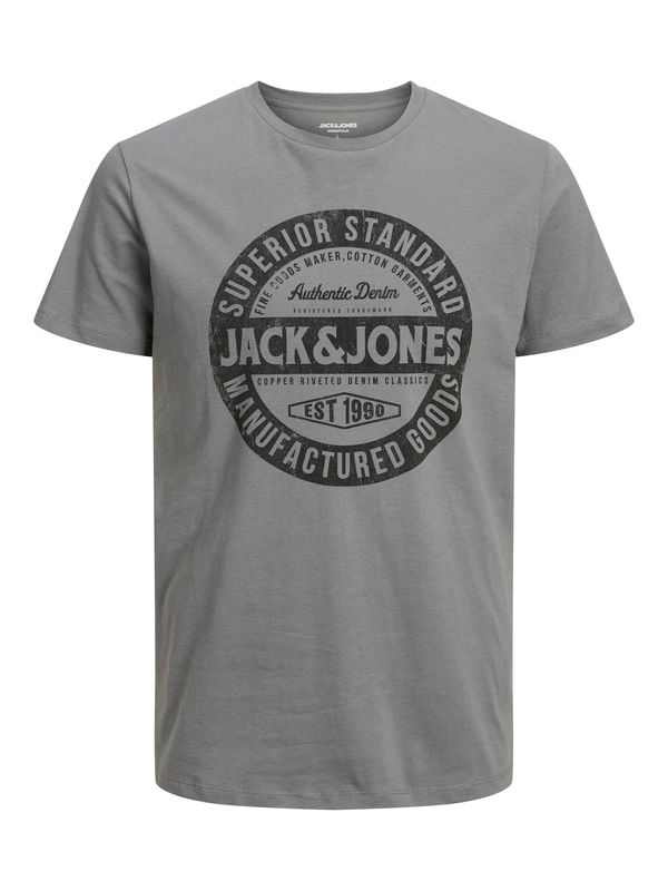 JACK & JONES JACK & JONES Majica 'JEANS'  siva / črna