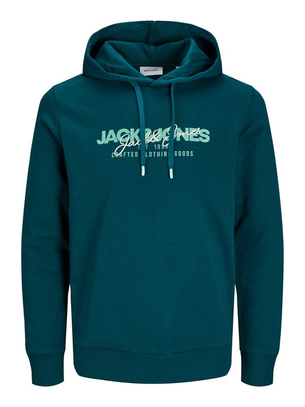 JACK & JONES JACK & JONES Majica 'JJALVIS'  jelka / temno zelena / bela