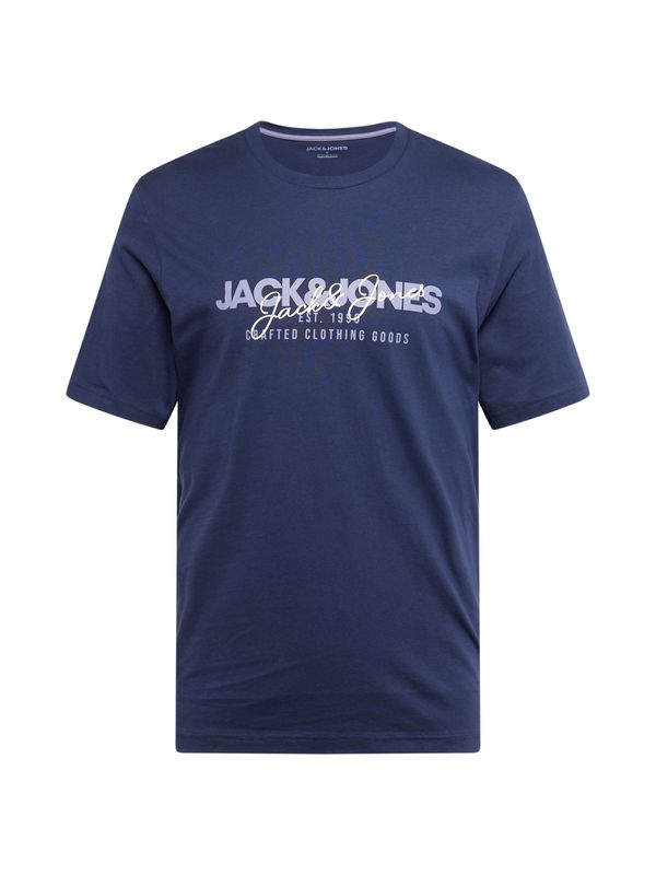 JACK & JONES JACK & JONES Majica 'JJALVIS'  mornarska / lila / bela