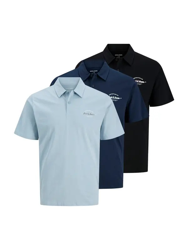 JACK & JONES JACK & JONES Majica 'JJBrandon'  mornarska / dimno modra / črna