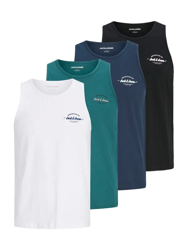 JACK & JONES JACK & JONES Majica 'JJBRANDON'  mornarska / petrol / črna / bela