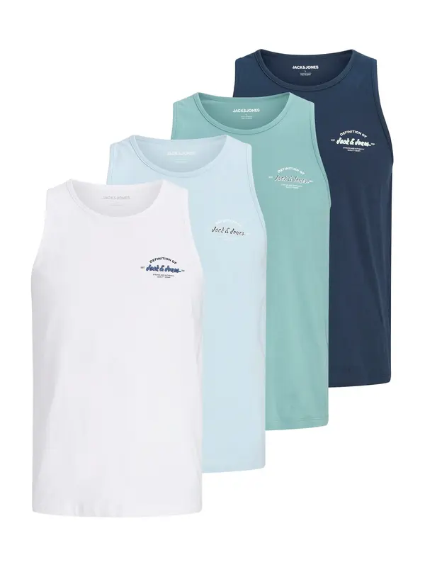 JACK & JONES JACK & JONES Majica 'JJBRANDON'  mornarska / svetlo modra / meta / bela