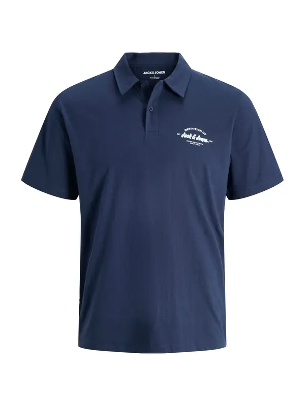 JACK & JONES JACK & JONES Majica 'JJBrandon'  mornarska / voda / bela