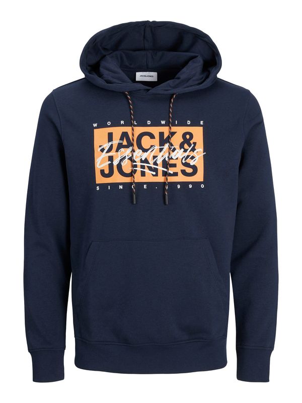 JACK & JONES JACK & JONES Majica 'JJCOLTON'  marine / oranžna / bela