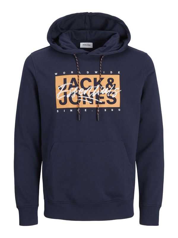 JACK & JONES JACK & JONES Majica 'JJColton'  marine / oranžna / bela