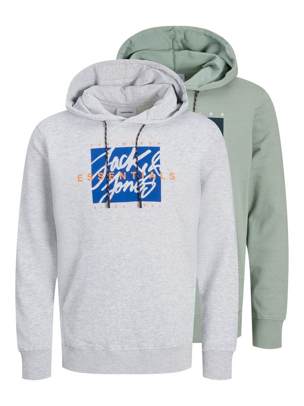 JACK & JONES JACK & JONES Majica 'JJCOLTON'  modra / pegasto siva / pastelno zelena / rdeča