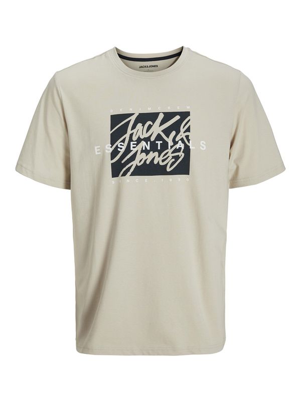 JACK & JONES JACK & JONES Majica 'JJColton'  svetlo siva / črna / bela