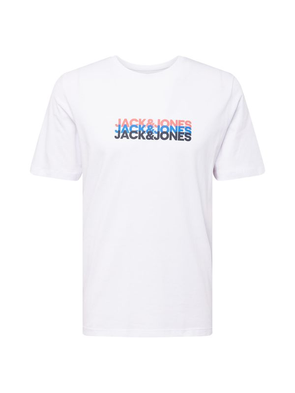 JACK & JONES JACK & JONES Majica 'JJCYBER'  modra / melona / črna / bela