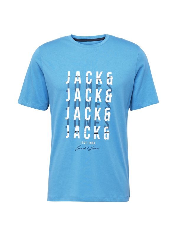 JACK & JONES JACK & JONES Majica 'JJDELVIN'  modra / marine / bela