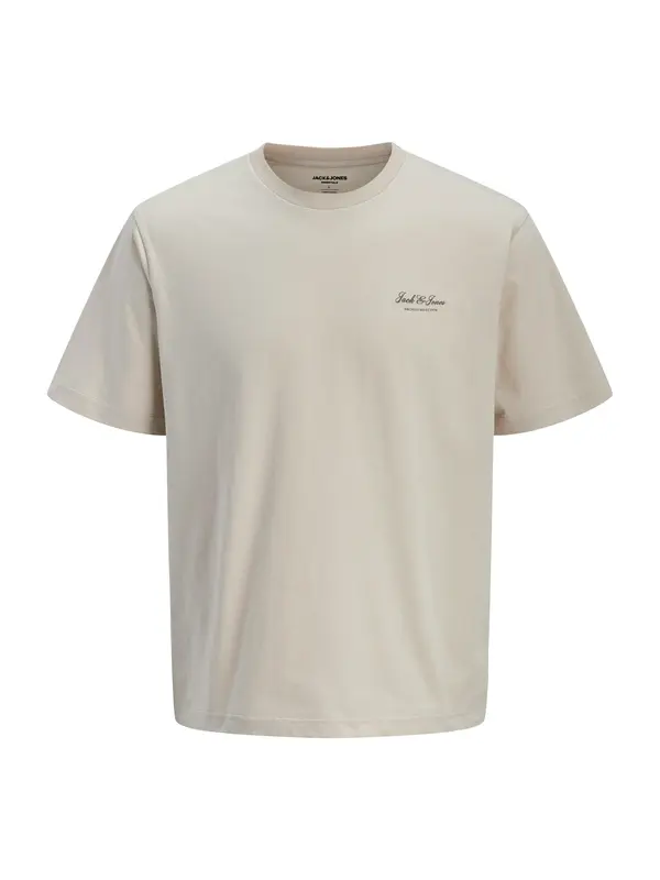 JACK & JONES JACK & JONES Majica 'JJEArchive'  ecru / čokolada