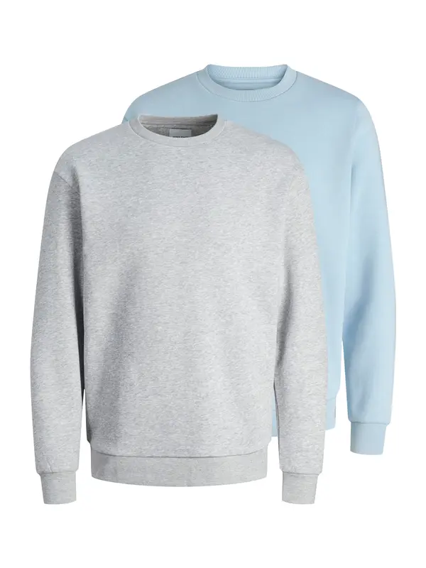 JACK & JONES JACK & JONES Majica 'JJEBRADLEY'  svetlo modra / pegasto siva