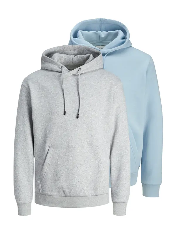 JACK & JONES JACK & JONES Majica 'JJEBRADLEY'  svetlo modra / siva