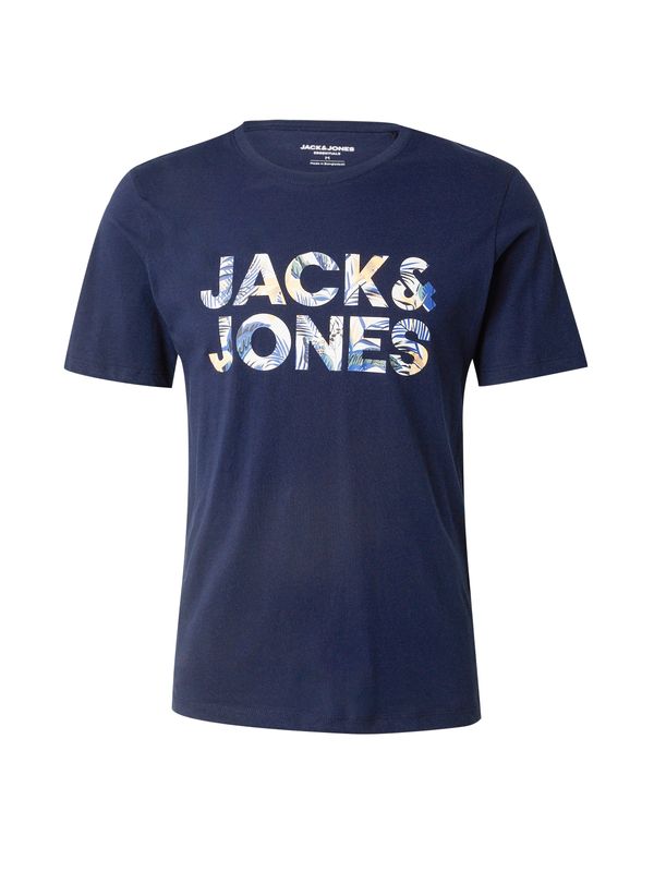 JACK & JONES JACK & JONES Majica 'JJEBRYAN'  mornarska / zelena / oranžna / bela