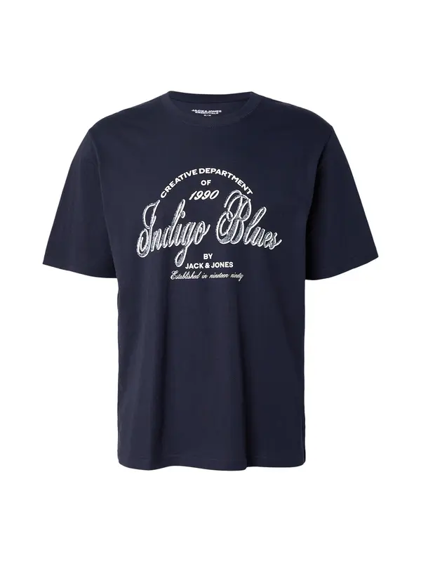 JACK & JONES JACK & JONES Majica 'JJEDenver'  marine / bela