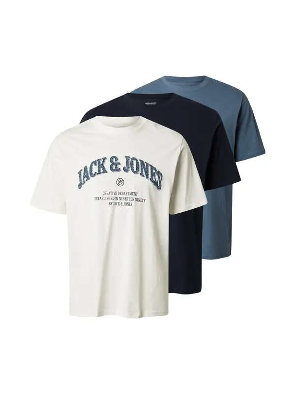 JACK & JONES JACK & JONES Majica 'JJEDENVER'  mornarska / encijan / bela