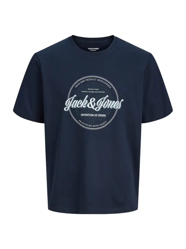 JACK & JONES JACK & JONES Majica 'JJEDover'  temno modra / bela