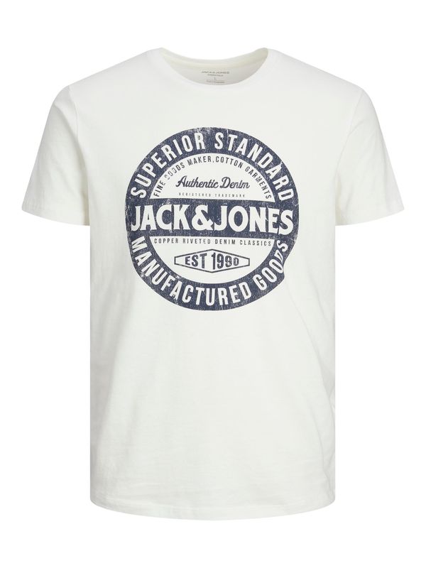 JACK & JONES JACK & JONES Majica 'JJEJeans'  mornarska / bela