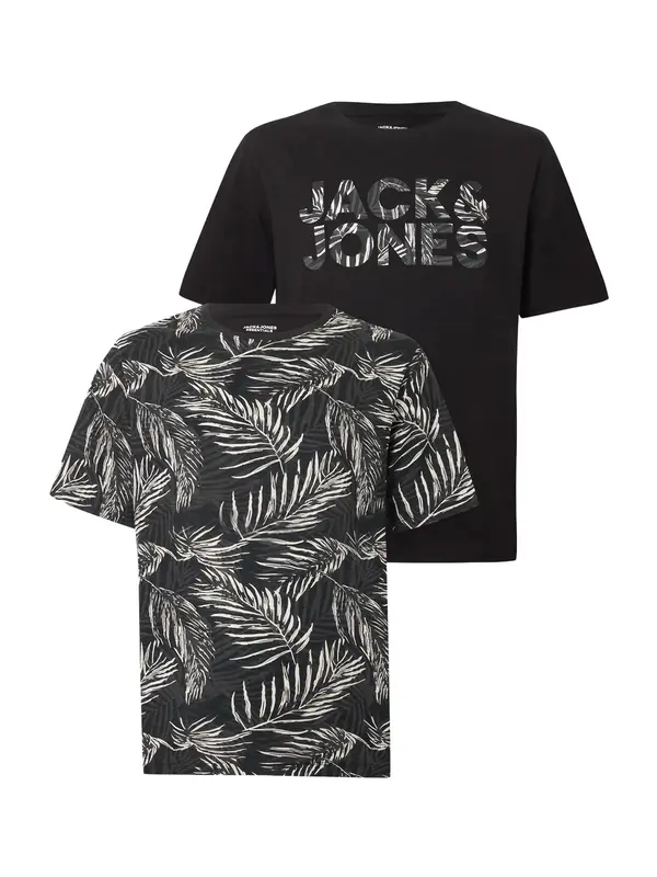 JACK & JONES JACK & JONES Majica 'JJEJEFF'  temno siva / črna / bela