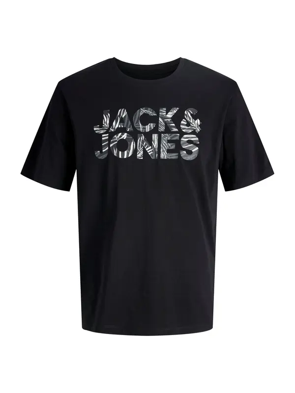 JACK & JONES JACK & JONES Majica 'JJEJeff'  temno siva / črna / bela