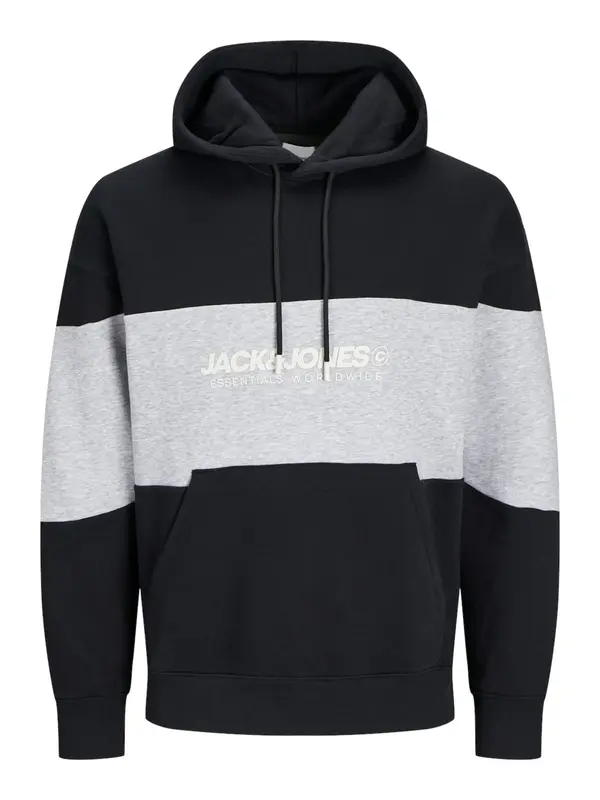JACK & JONES JACK & JONES Majica 'JJELegacy'  pegasto siva / črna / bela