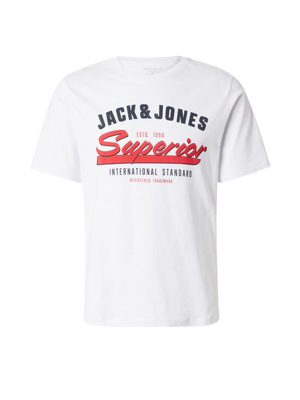 JACK & JONES JACK & JONES Majica 'JJELOGO'  bela