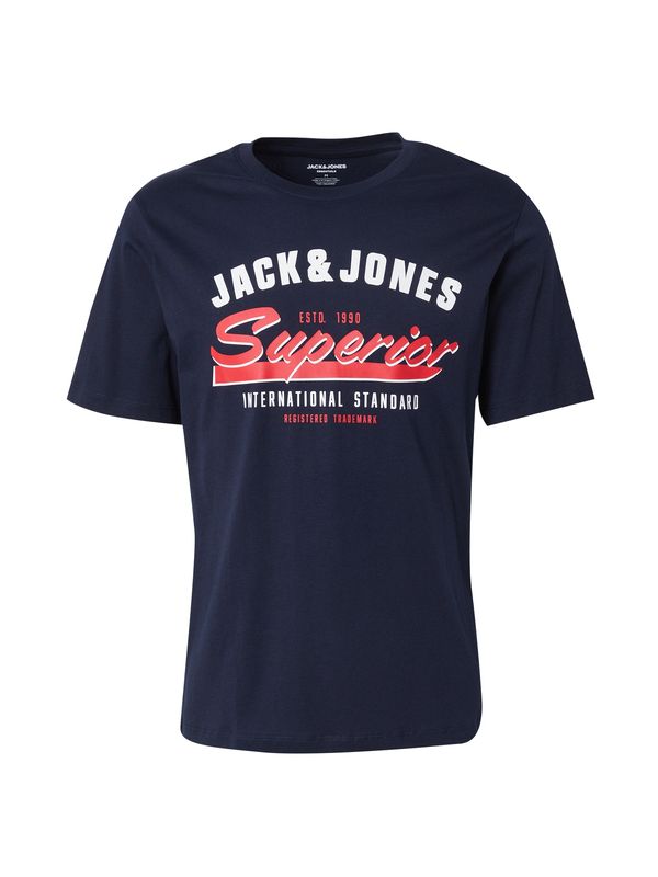 JACK & JONES JACK & JONES Majica 'JJELOGO'  nočno modra