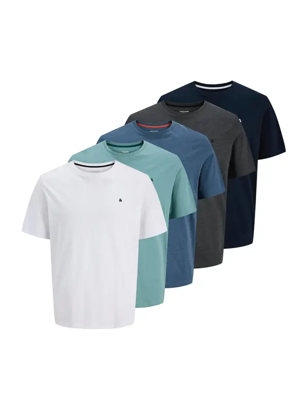 JACK & JONES JACK & JONES Majica 'JJEPaulos'  nočno modra / encijan / temno siva / meta / bela